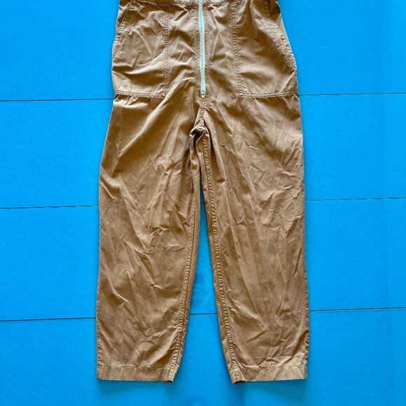 Topshop Women’s Camel-colored Jumpsuit – Size 8 - Picture 4 of 16